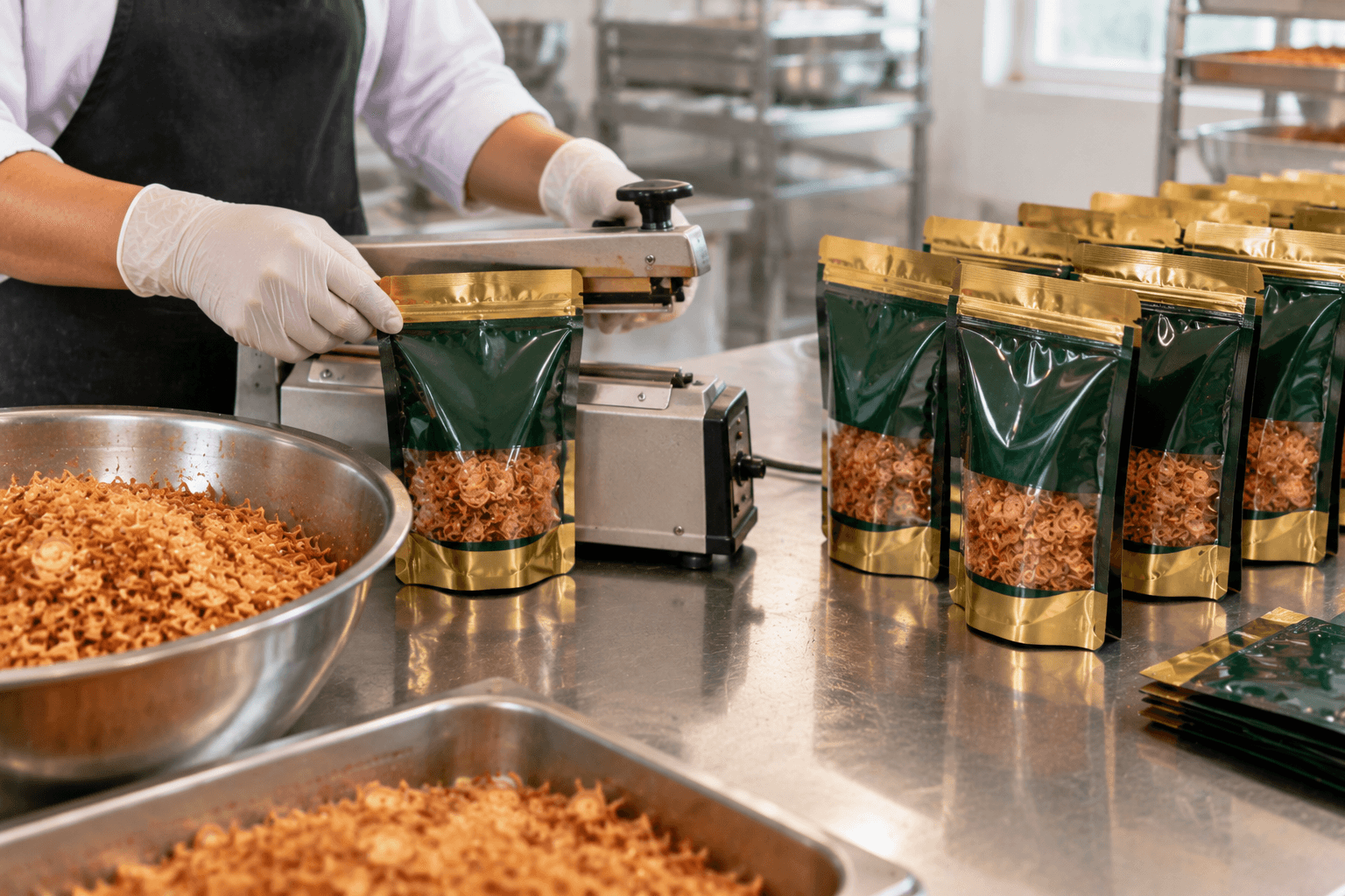 Tahap produksi: Kemas dan segel