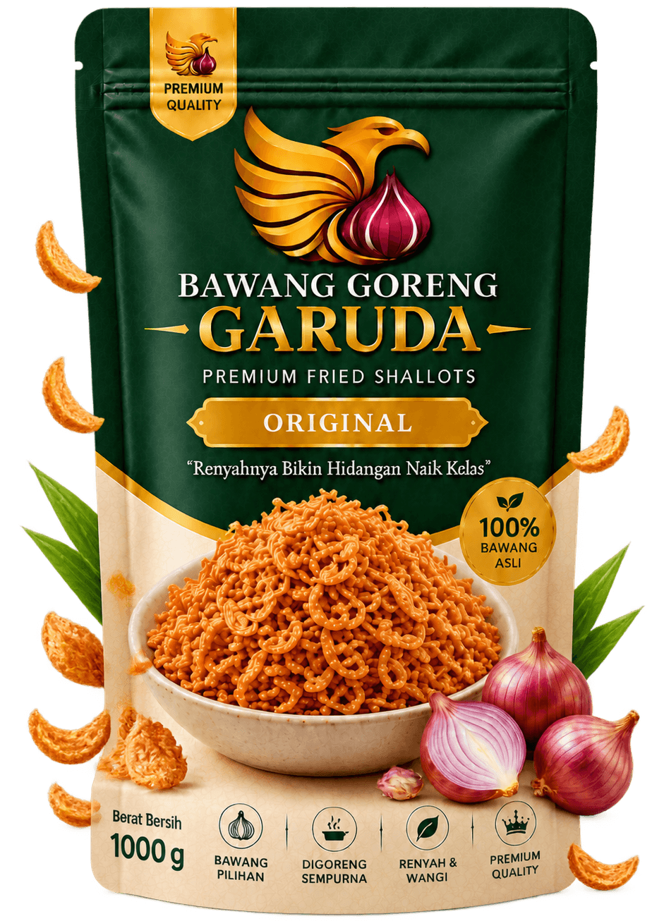 Bawang goreng yang siap dihidangkan